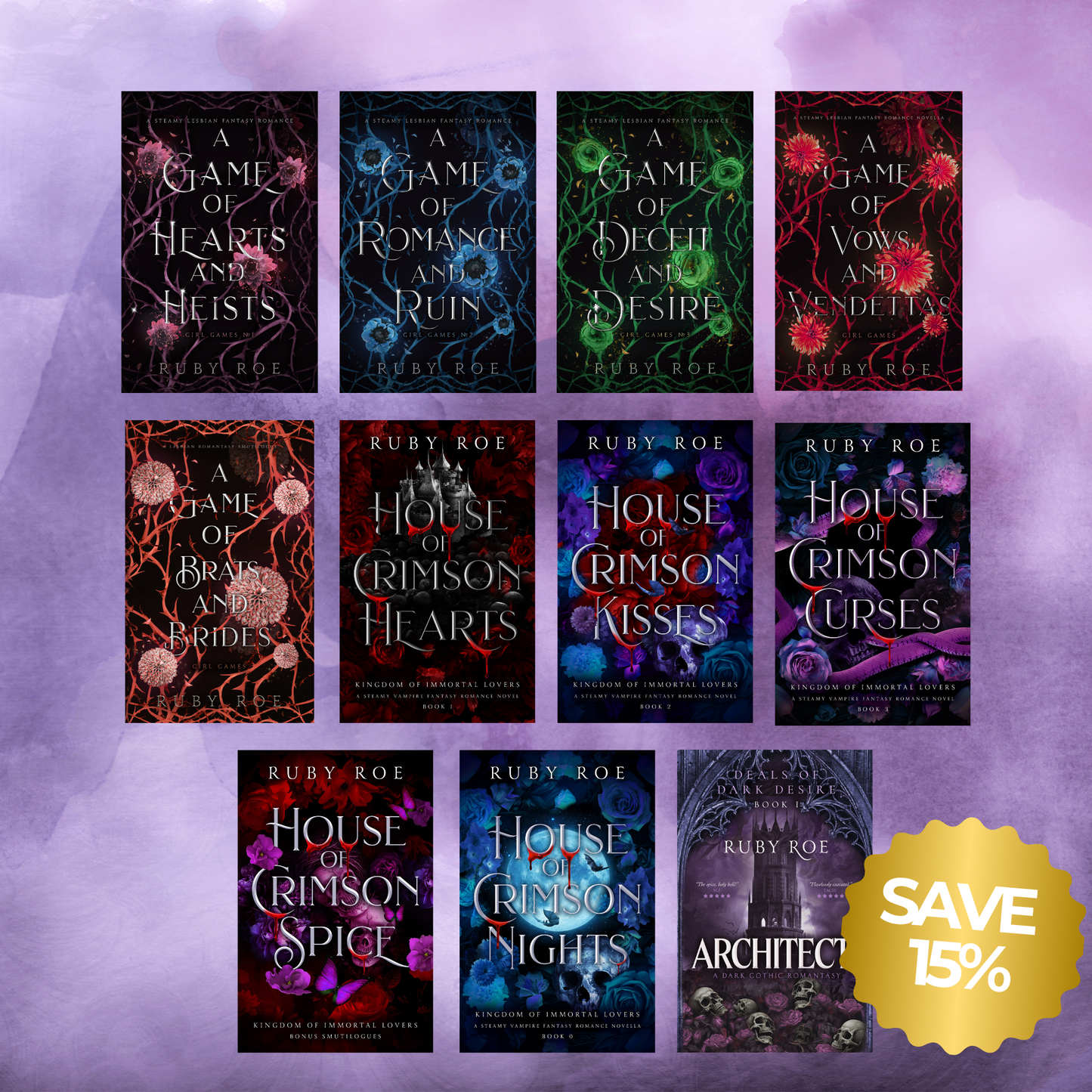 Complete Ruby Roe Ebook Bundle — every Ruby Roe sapphic romantasy title in one digital collection