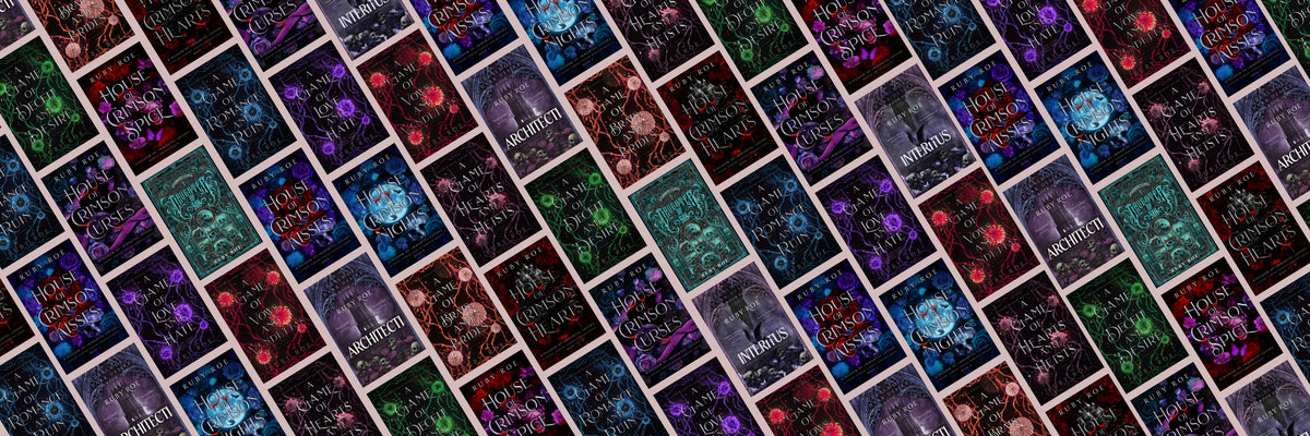 Ruby Roe's sapphic romantasy books — Girl Games, Kingdom of Immortal Lovers and Deals of Dark Desire