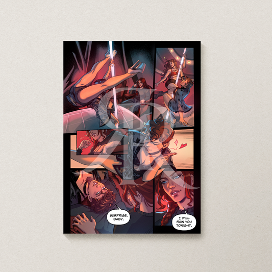 Girl Games Comic Strip Poster