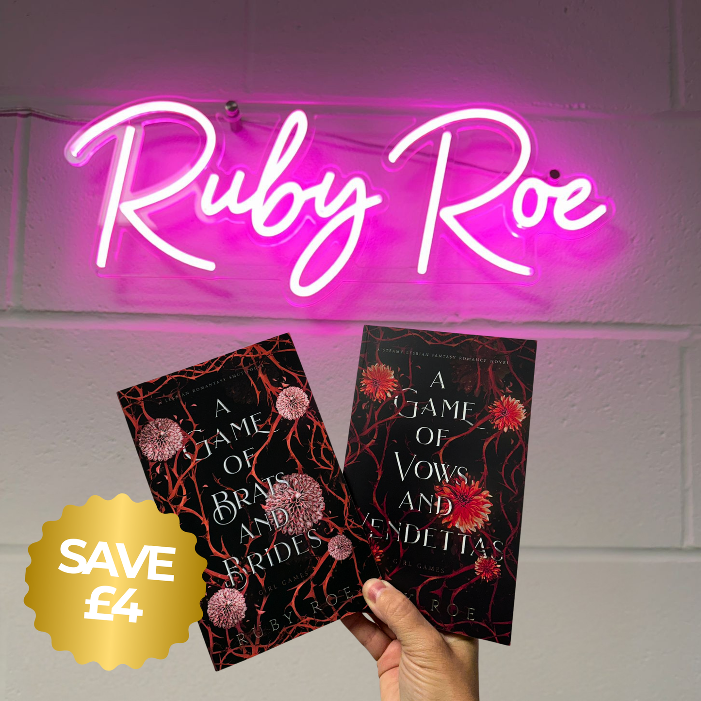 A Game of Vows and Vendettas Paperback Sale Bundle — Ruby Roe signed sapphic vampire romance bundle at discount